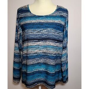 Blue Striped Women's Top